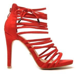 BRAND NEW - SHU SHOP - MULTI BRIDLE RED SANDAL - Red - Size 8